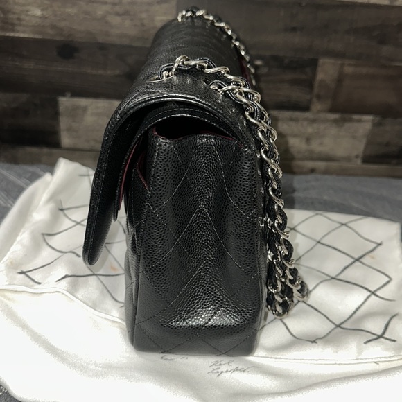 Chanel Jumbo Classic Double Flap in Black Caviar with silver hardware ✅SOLD✅ - Picture 4 of 12